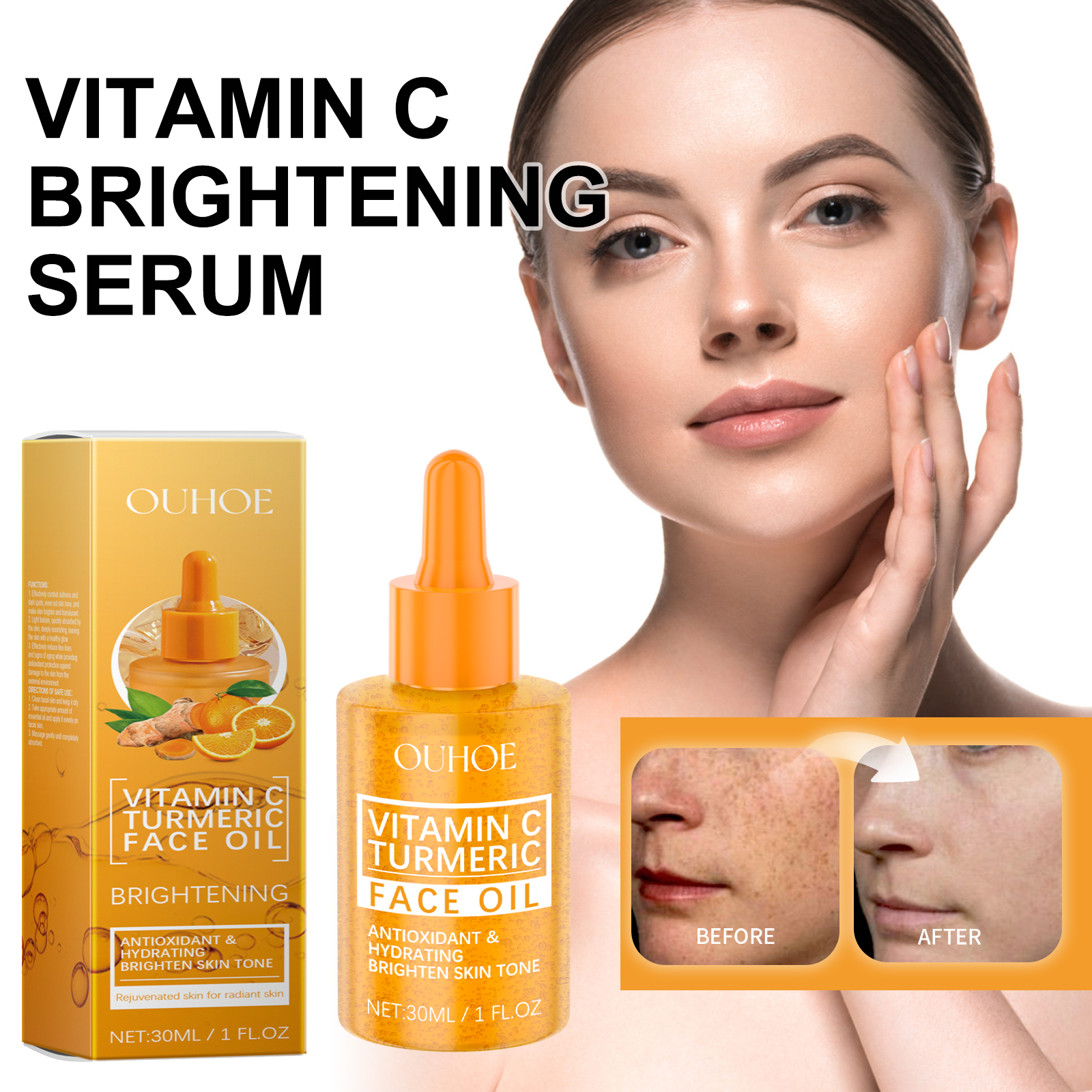 Exosome Serum Ampoule - 30ml Vitamin C Brightening Serum with