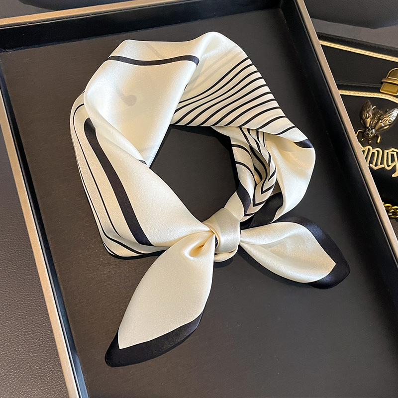 Luxury Skincare Headband - Design Shawl 100% Real Silk Square