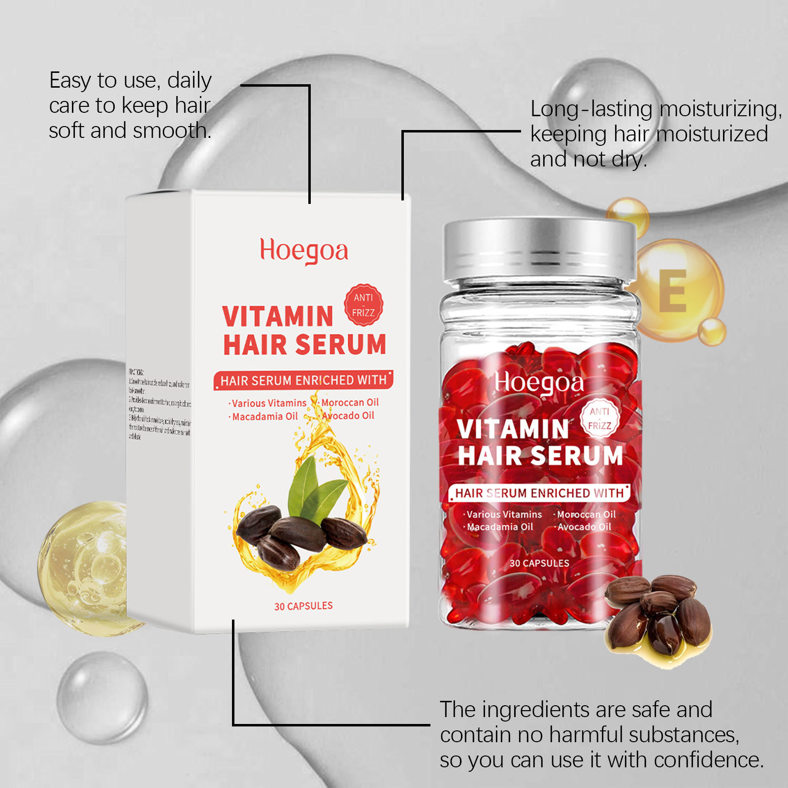 Growth Factor Serum - Vitamin Hair Care Serum Capsules Increase