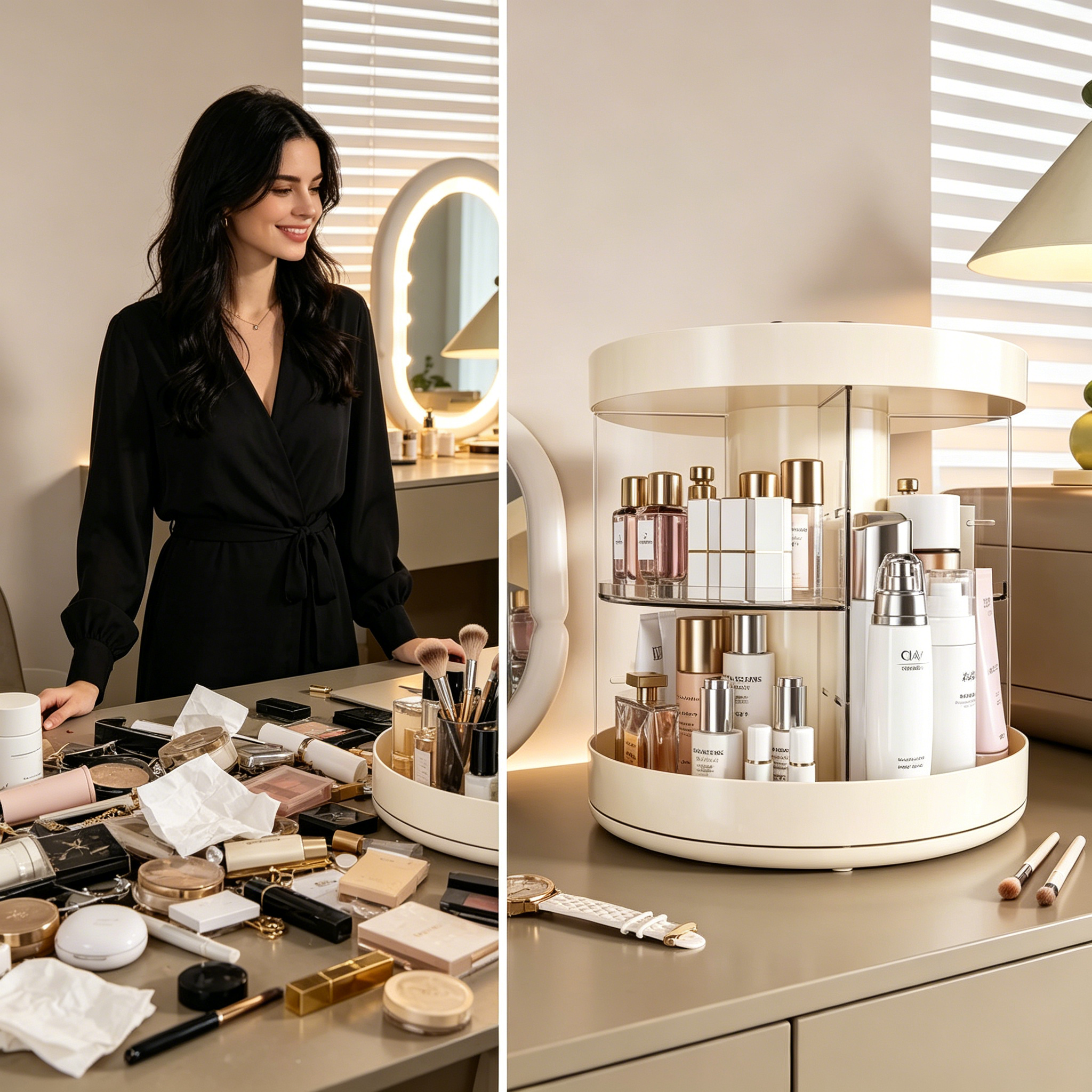 Rotating Layered Makeup Organi - đánh giá và giá Luxury Skincare & Spa Photos