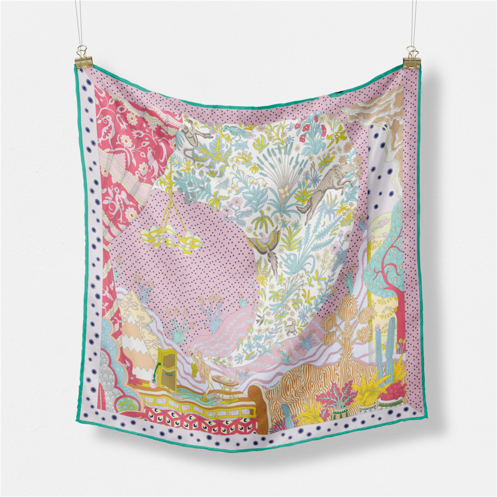 53cm Brand Dot Animals Square  - đánh giá và giá Luxury Skincare Headband