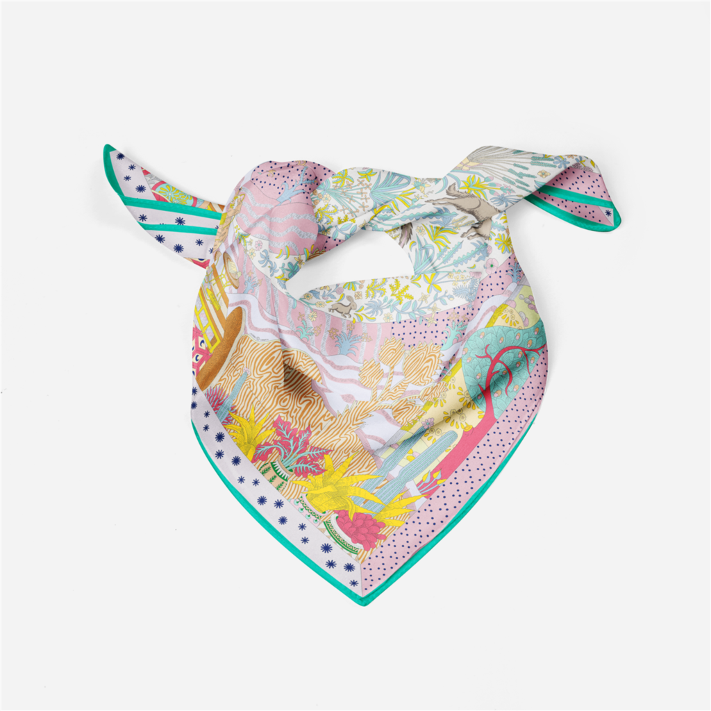 53cm Brand Dot Animals Square  - đánh giá và giá Luxury Skincare Headband