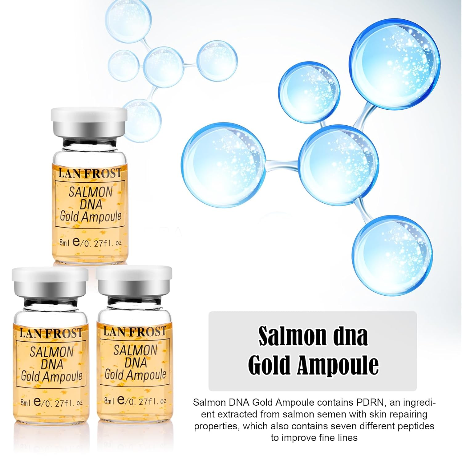 8ml Gold Salmon DNA Ampoule Se - đánh giá và giá Growth Factor Serum