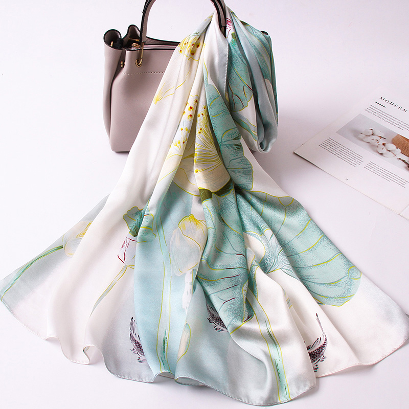 100% Silk Long Scarf Women Lux - đánh giá và giá Luxury Skincare Headband